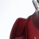 CHANEL Matelasse 25 Double Flap Chain Bag Lamb Skin Black Gold CC Auth BA9005SAM-27