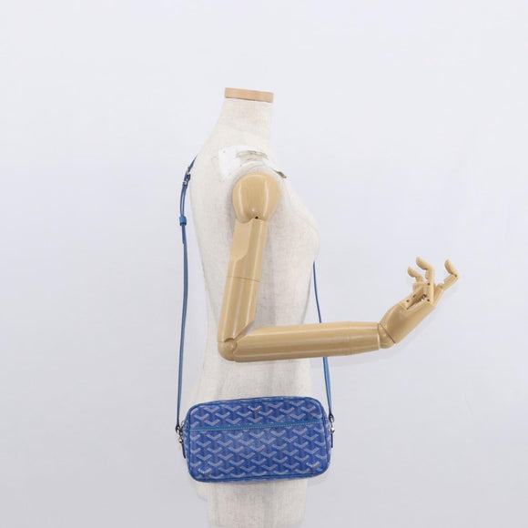 GOYARD Herringbone Cup Veil PM Shoulder Bag PVC Blue Auth BA9006SAM