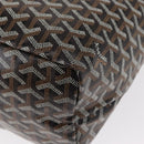 GOYARD Herringbone Saint Louis PM Tote Bag PVC Black Auth BA9007SM-13