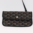 GOYARD Herringbone Saint Louis PM Tote Bag PVC Black Auth BA9007SM-17