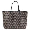 GOYARD Herringbone Saint Louis PM Tote Bag PVC Black Auth BA9007SM-2