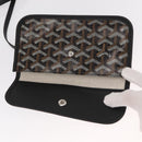 GOYARD Herringbone Saint Louis PM Tote Bag PVC Black Auth BA9007SM-24