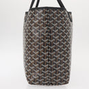 GOYARD Herringbone Saint Louis PM Tote Bag PVC Black Auth BA9007SM-5
