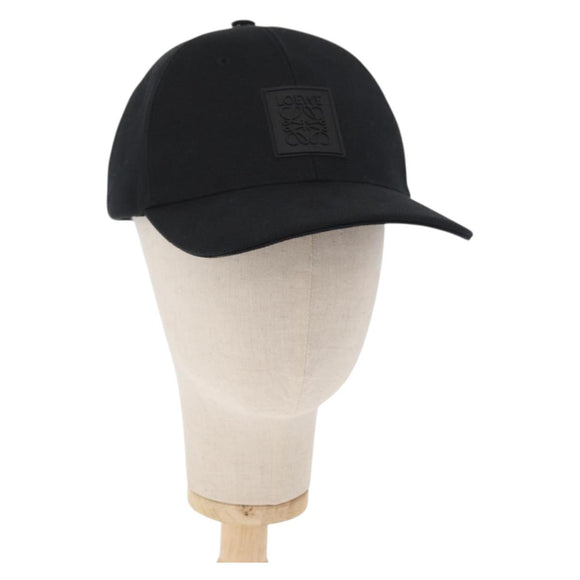LOEWE Anagram Patch Cap Cotton Black Auth BA9008M