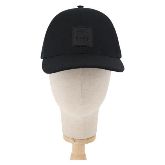 LOEWE Anagram Patch Cap Cotton Black Auth BA9008M