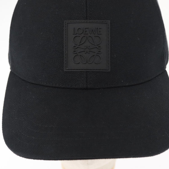 LOEWE Anagram Patch Cap Cotton Black Auth BA9008M