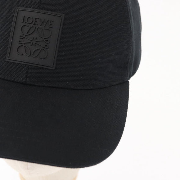 LOEWE Anagram Patch Cap Cotton Black Auth BA9008M