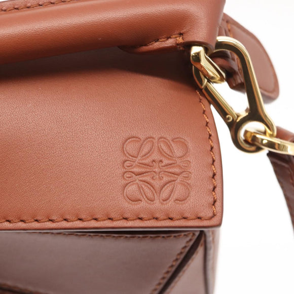 LOEWE Mini Puzzle Loewe x Studio Ghibli Calcifer Bag 2way Brown Auth BA9009SM