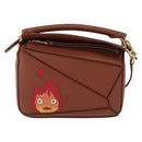 LOEWE Mini Puzzle Loewe x Studio Ghibli Calcifer Bag 2way Brown Auth BA9009SM-13
