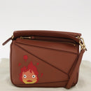 LOEWE Mini Puzzle Loewe x Studio Ghibli Calcifer Bag 2way Brown Auth BA9009SM-12