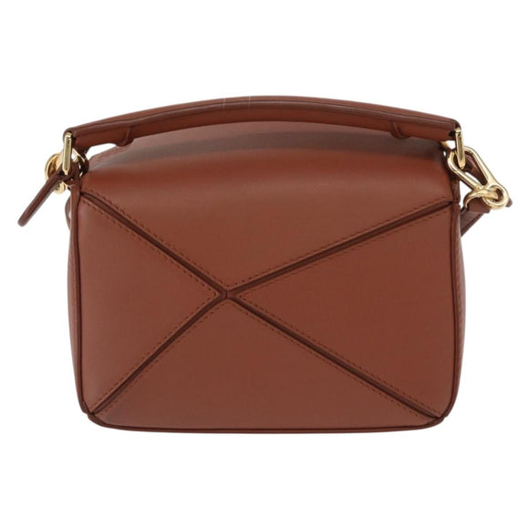 LOEWE Mini Puzzle Loewe x Studio Ghibli Calcifer Bag 2way Brown Auth BA9009SM