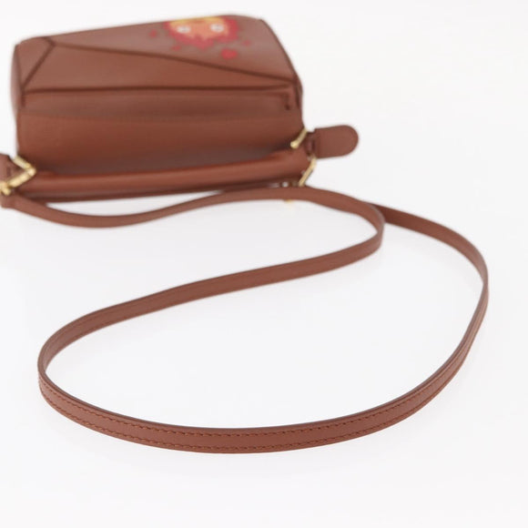 LOEWE Mini Puzzle Loewe x Studio Ghibli Calcifer Bag 2way Brown Auth BA9009SM