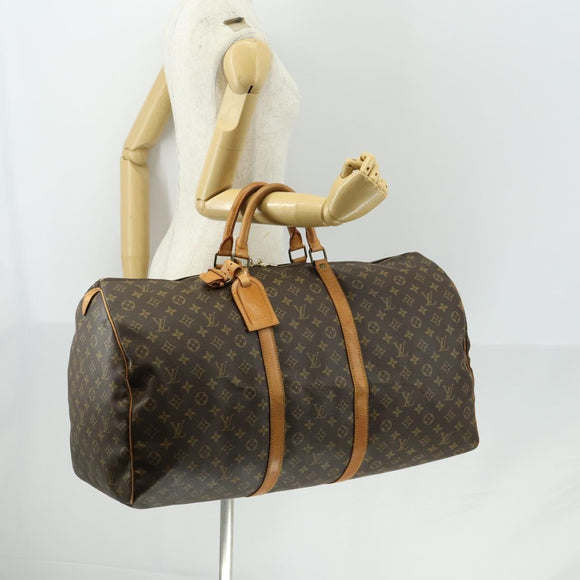 LOUIS VUITTON Monogram Keepall 60 Boston Bag M41422 LV Auth BA9012