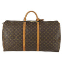 LOUIS VUITTON Monogram Keepall 60 Boston Bag M41422 LV Auth BA9012-2