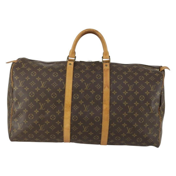 LOUIS VUITTON Monogram Keepall 55 Boston Bag M41424 LV Auth BA9013