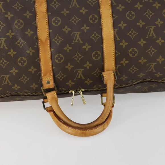 LOUIS VUITTON Monogram Keepall 55 Boston Bag M41424 LV Auth BA9013
