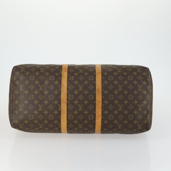 LOUIS VUITTON Monogram Keepall 55 Boston Bag M41424 LV Auth BA9013