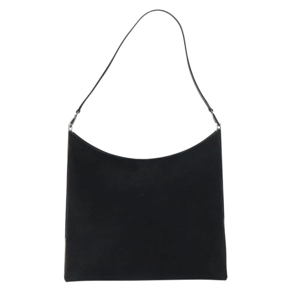 Salvatore Ferragamo Vala Shoulder Bag Suede Black Gold Auth BA9014
