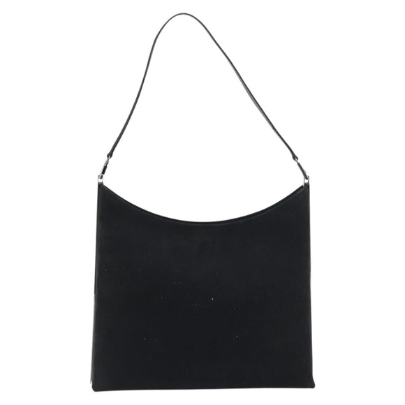 Salvatore Ferragamo Vala Shoulder Bag Suede Black Gold Auth BA9014
