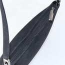 Salvatore Ferragamo Vala Shoulder Bag Suede Black Gold Auth BA9014-6