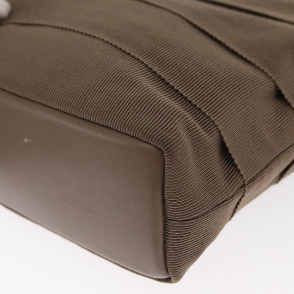 Salvatore Ferragamo Vala Hand Bag Canvas 2way Beige Gold Auth BA9015