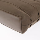 Salvatore Ferragamo Vala Hand Bag Canvas 2way Beige Gold Auth BA9015-18