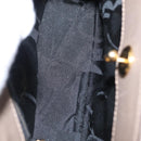 Salvatore Ferragamo Vala Hand Bag Canvas 2way Beige Gold Auth BA9015-10