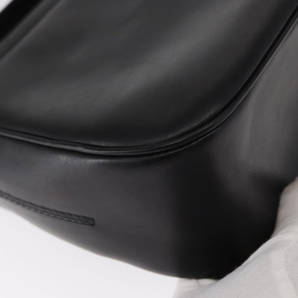 Salvatore Ferragamo Vala Shoulder Bag Leather Black Gold Auth BA9016