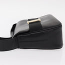 Salvatore Ferragamo Vala Shoulder Bag Leather Black Gold Auth BA9016-5