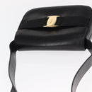 Salvatore Ferragamo Vala Shoulder Bag Leather Black Gold Auth BA9016-6