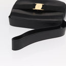 Salvatore Ferragamo Vala Shoulder Bag Leather Black Gold Auth BA9016-7