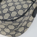 GUCCI GG Supreme Sherry Line Shoulder Bag PVC Navy Gold 89 02 032 Auth BA9017-14