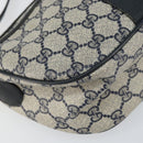 GUCCI GG Supreme Sherry Line Shoulder Bag PVC Navy Gold 89 02 032 Auth BA9017-15