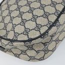 GUCCI GG Supreme Sherry Line Shoulder Bag PVC Navy Gold 89 02 032 Auth BA9017-17