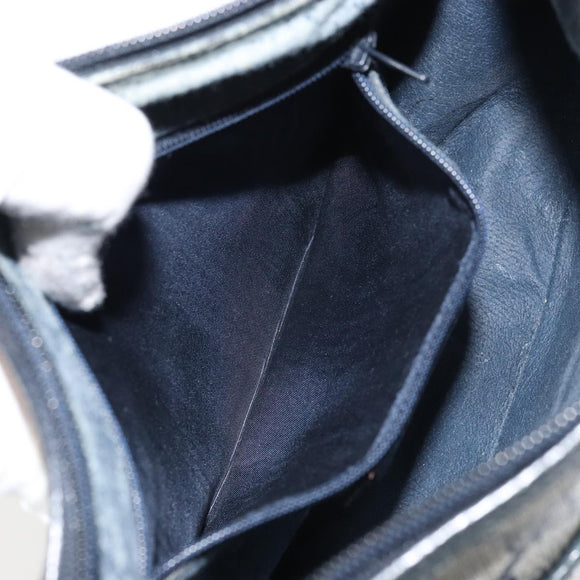 GUCCI GG Supreme Sherry Line Shoulder Bag PVC Navy Gold 89 02 032 Auth BA9017