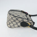 GUCCI GG Supreme Sherry Line Shoulder Bag PVC Navy Gold 89 02 032 Auth BA9017-3