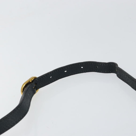 GUCCI GG Supreme Sherry Line Shoulder Bag PVC Navy Gold 89 02 032 Auth BA9017