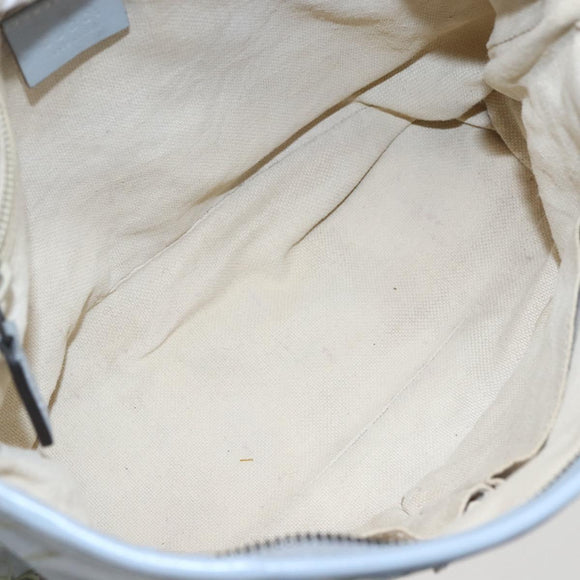 GUCCI Botanical Tote Bag Canvas 2way Blue Silver 353440 Auth BA9018