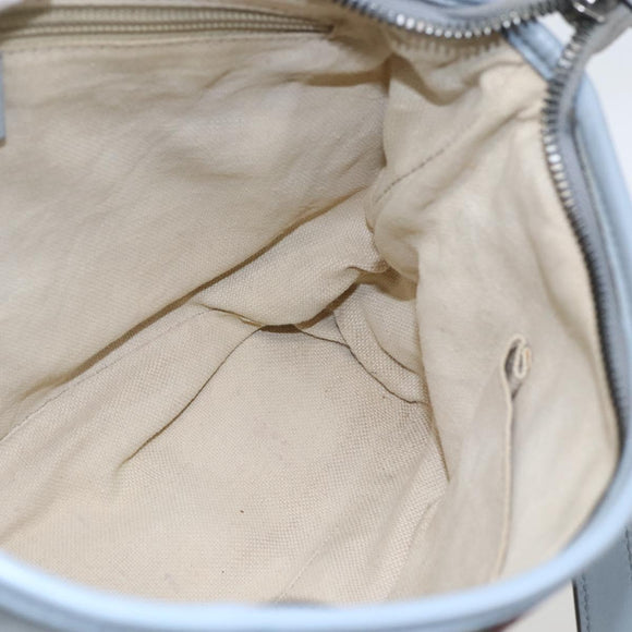 GUCCI Botanical Tote Bag Canvas 2way Blue Silver 353440 Auth BA9018