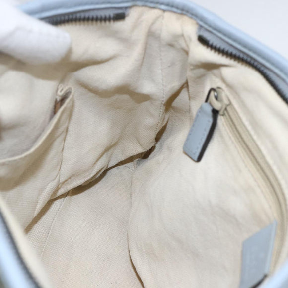 GUCCI Botanical Tote Bag Canvas 2way Blue Silver 353440 Auth BA9018