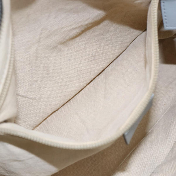 GUCCI Botanical Tote Bag Canvas 2way Blue Silver 353440 Auth BA9018