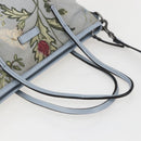 GUCCI Botanical Tote Bag Canvas 2way Blue Silver 353440 Auth BA9018-7