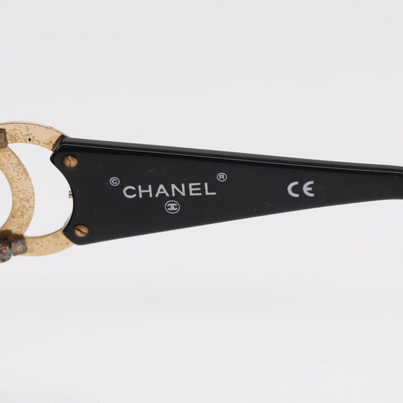 CHANEL Sunglasses plastic Black CC Auth BA9021