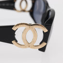 CHANEL Sunglasses plastic Black CC Auth BA9021-6