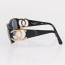 CHANEL Sunglasses plastic Black CC Auth BA9021-7