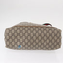 GUCCI GG Plus Supreme Web Sherry Line Tote Bag PVC Beige Gold Auth BA9029-6