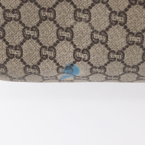 GUCCI GG Plus Supreme Web Sherry Line Tote Bag PVC Beige Gold Auth BA9029