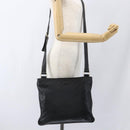 GUCCI GG Canvas Guccissima Shoulder Bag Leather Black Gold 201446 Auth BA9030-23
