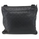 GUCCI GG Canvas Guccissima Shoulder Bag Leather Black Gold 201446 Auth BA9030-3