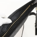 GUCCI GG Canvas Guccissima Shoulder Bag Leather Black Gold 201446 Auth BA9030-6